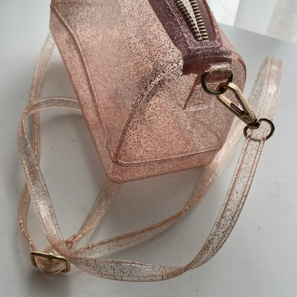 Pink Crossbody Bag with Transparent see through concert bag - Picture 4 of 11